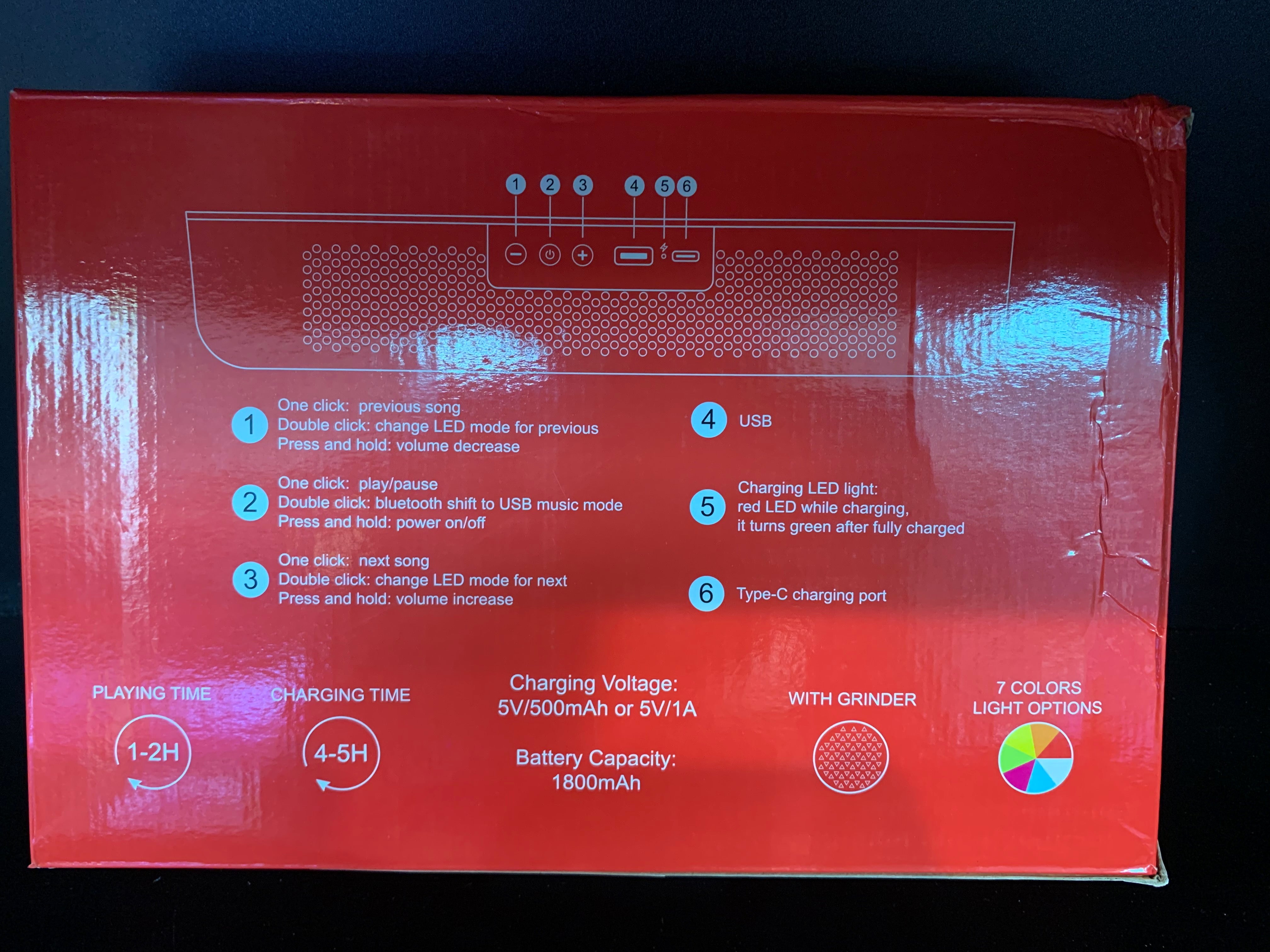 LED MUSIC TRAY Rolling Accessories