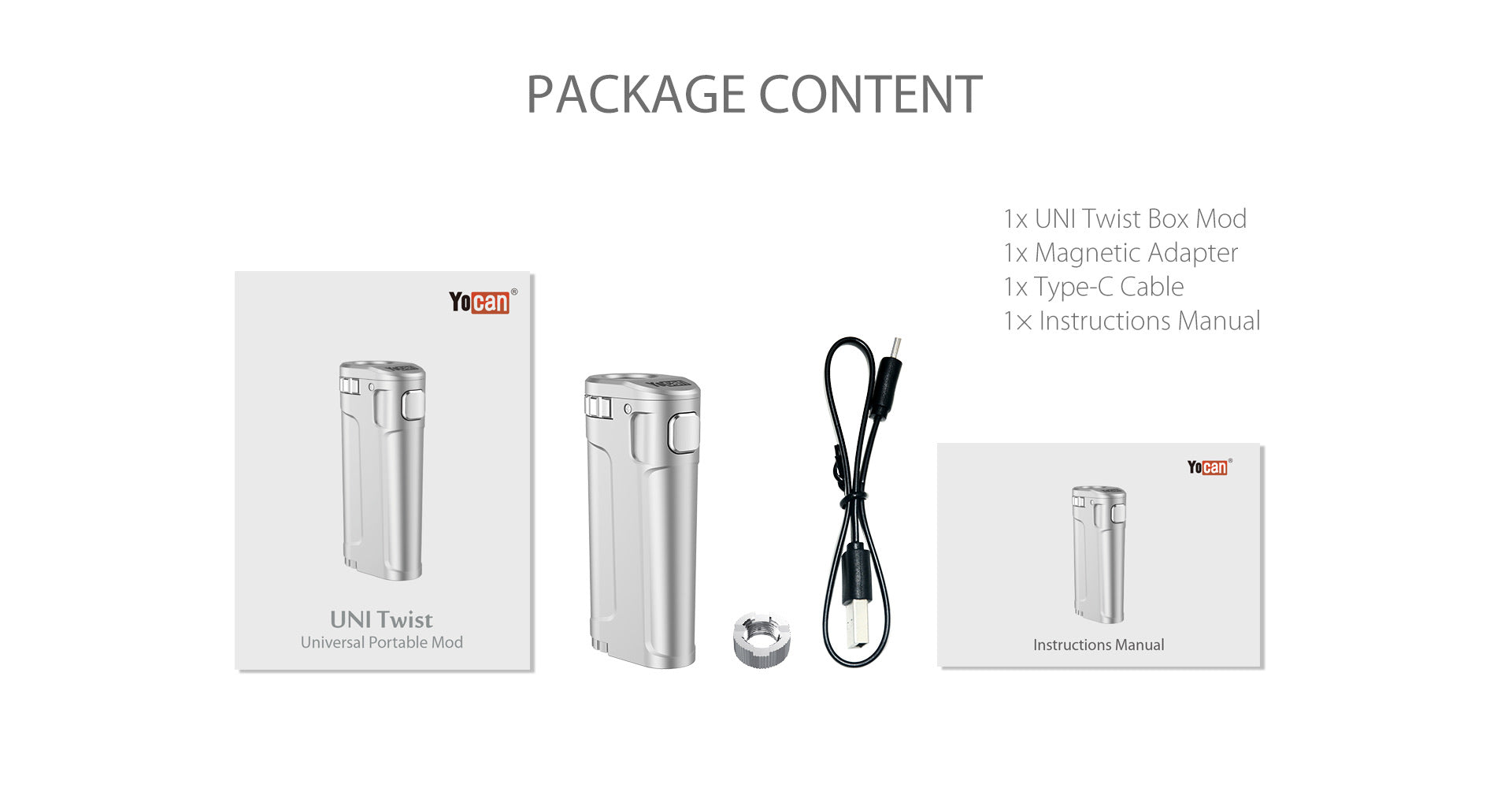 YOCAN UNI Twist 510 Cartridge Battery