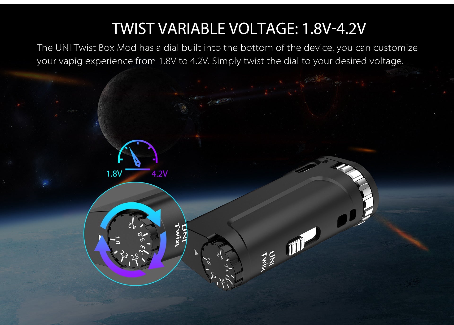 YOCAN UNI Twist 510 Cartridge Battery