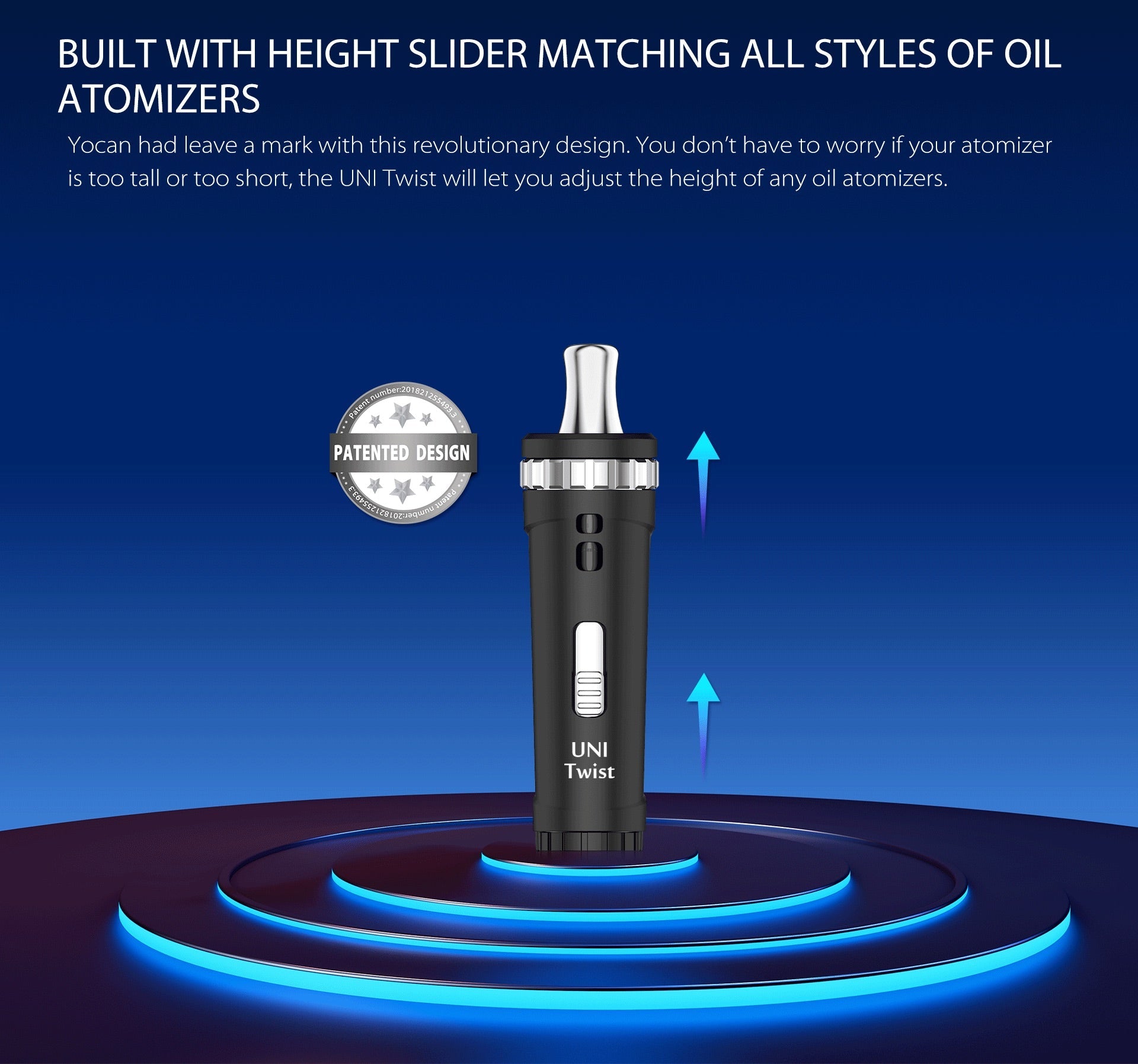 YOCAN UNI Twist 510 Cartridge Battery